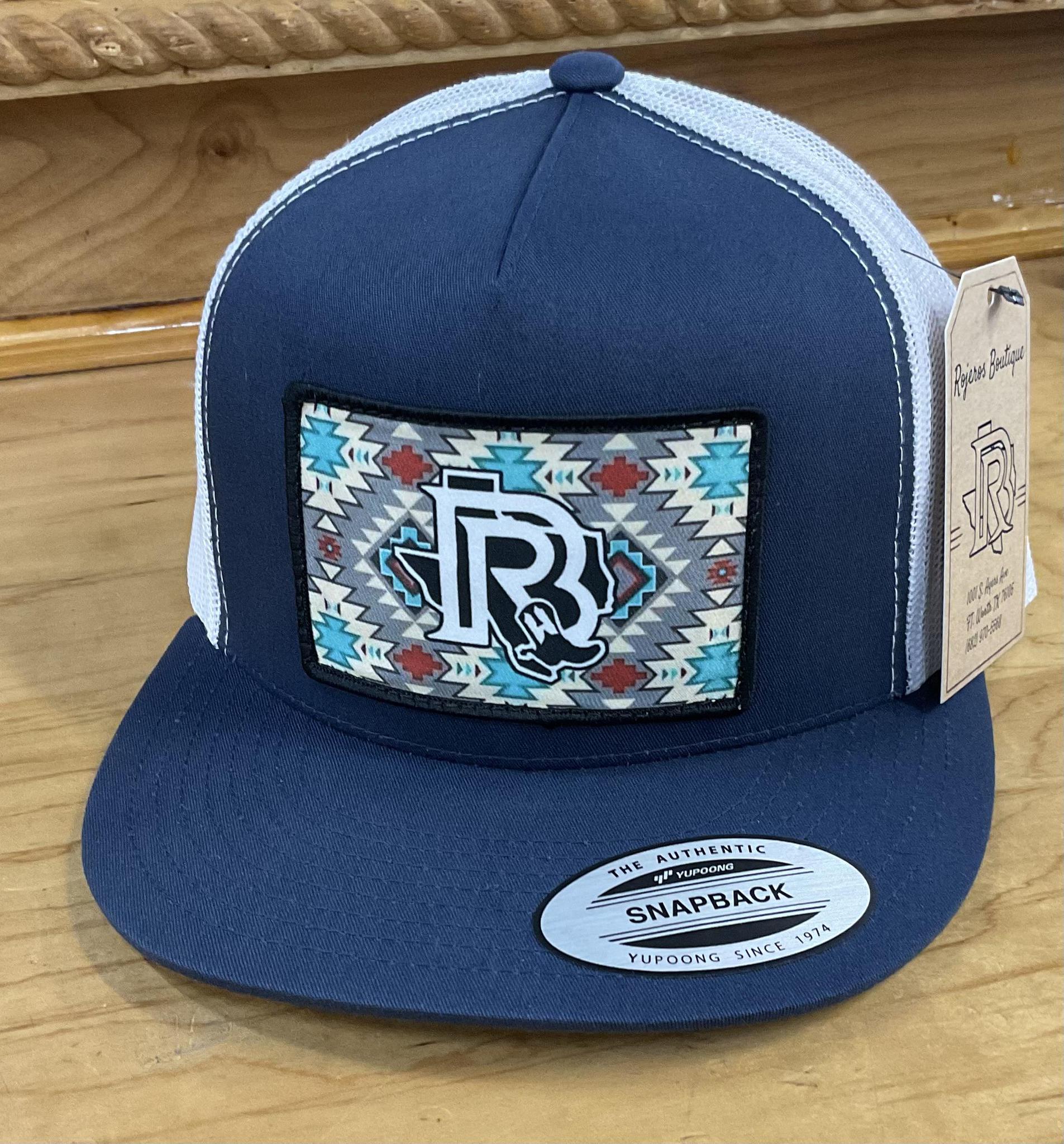 “ Anthony “ | WESTERN CAP BY BR AZTEC WHITE/BLUE