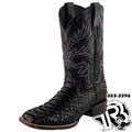 PITON BIG SCALE SNAKE PRINT | BLACK CHERRY MEN SQUARE TOE BOOT