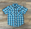 BOY’S ROCK & ROLL BRIGHT TURQUOISE SHORT SLEEVE SHIRT | BBN3S05852