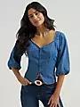 WRANGLER WOMEN'S DENIM CORSET TOP|112382676