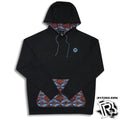 BLUE/RED AZTEC | MENS HOODIE BLACK
