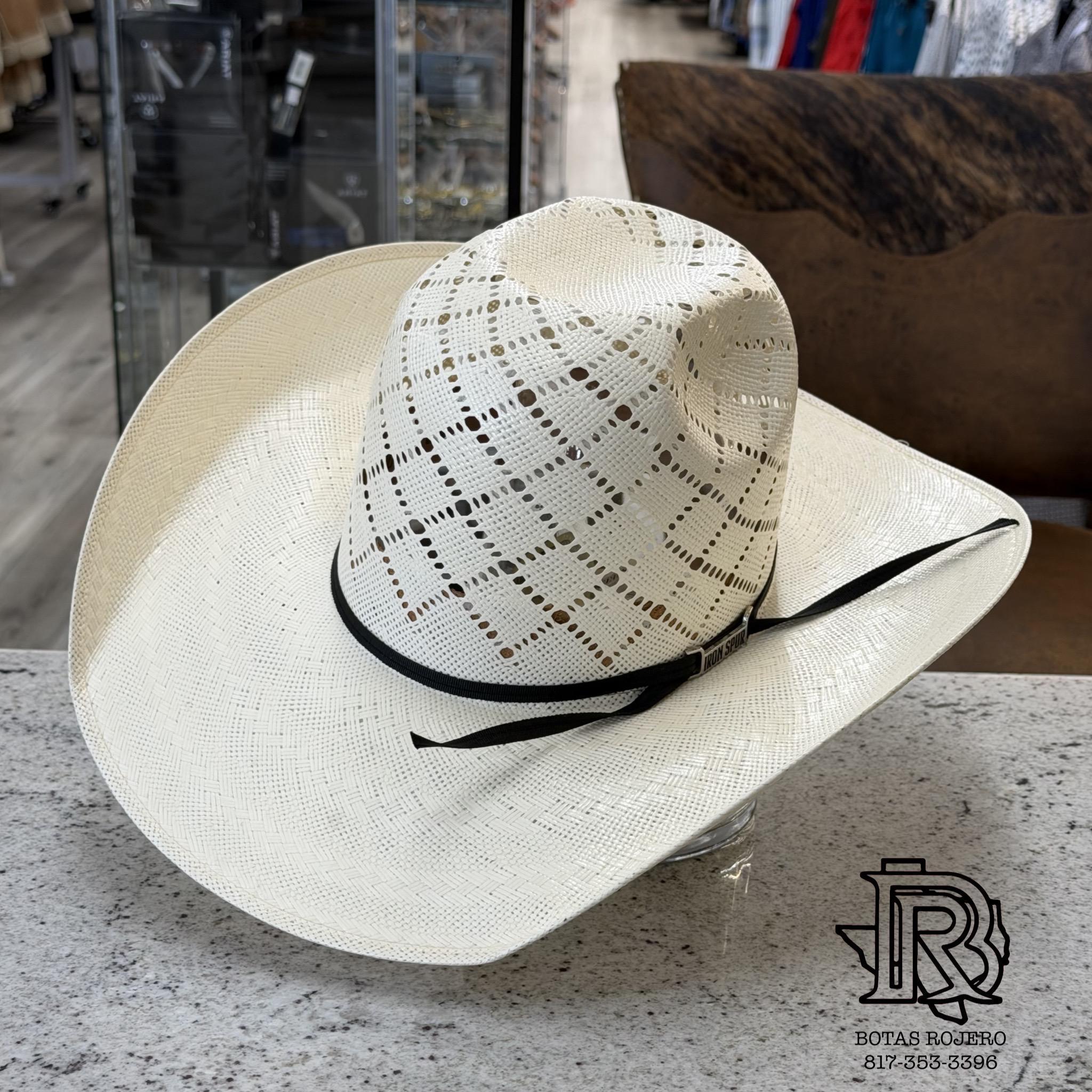 “ AUSTIN “  KIDS | IRON SPUR WESTERN STRAW HAT OPEN CROWN 4 inch brim #102
