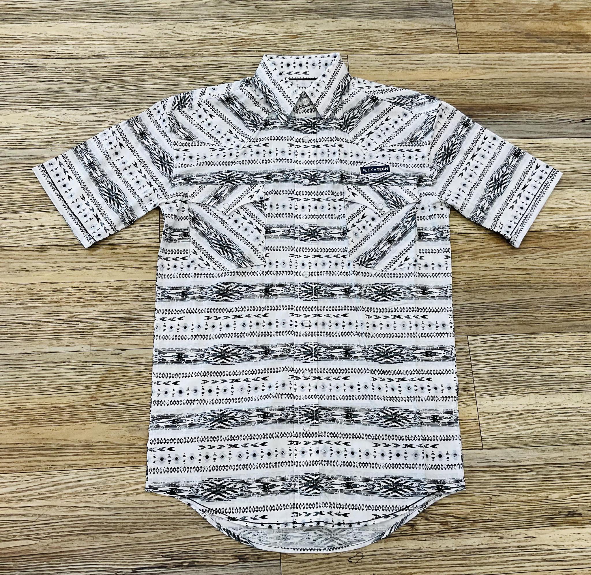 MENS PANHANDLE SHORT SLEEVE BLACK SNAP SHIRT | RMN3S03846