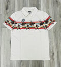 ROCK & ROLL MEN’S NATURAL NOVELTY BORDER PRINTED POLO | BM51T08351