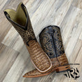 “ Freddie “  | MEN WESTERN CAIMAN SQUARE TOE BOOTS COGNAC ARANGO