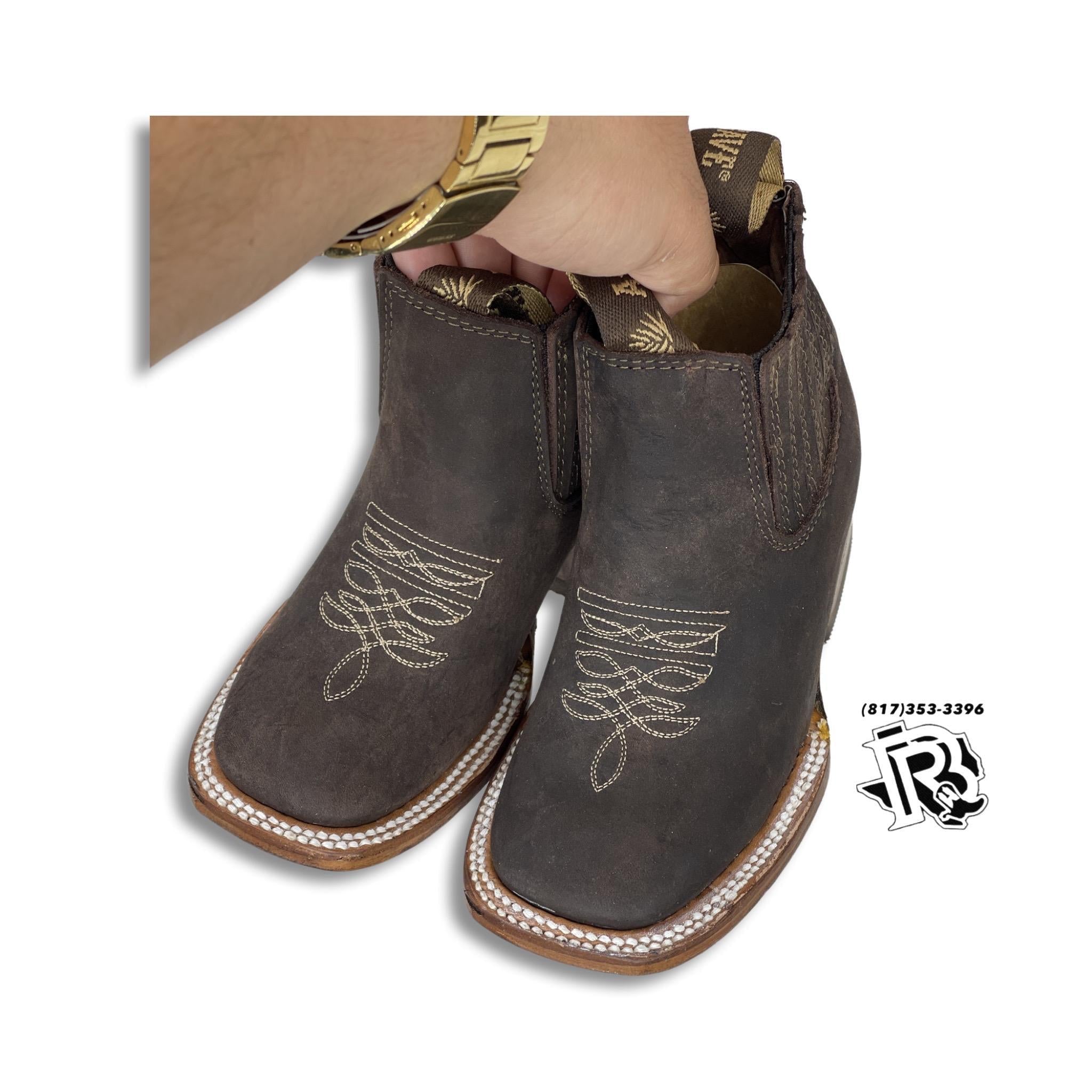 BOTIN DE NINO CHOCOLATE | KIDS WESTERN BOOTS SQUARE TOE1