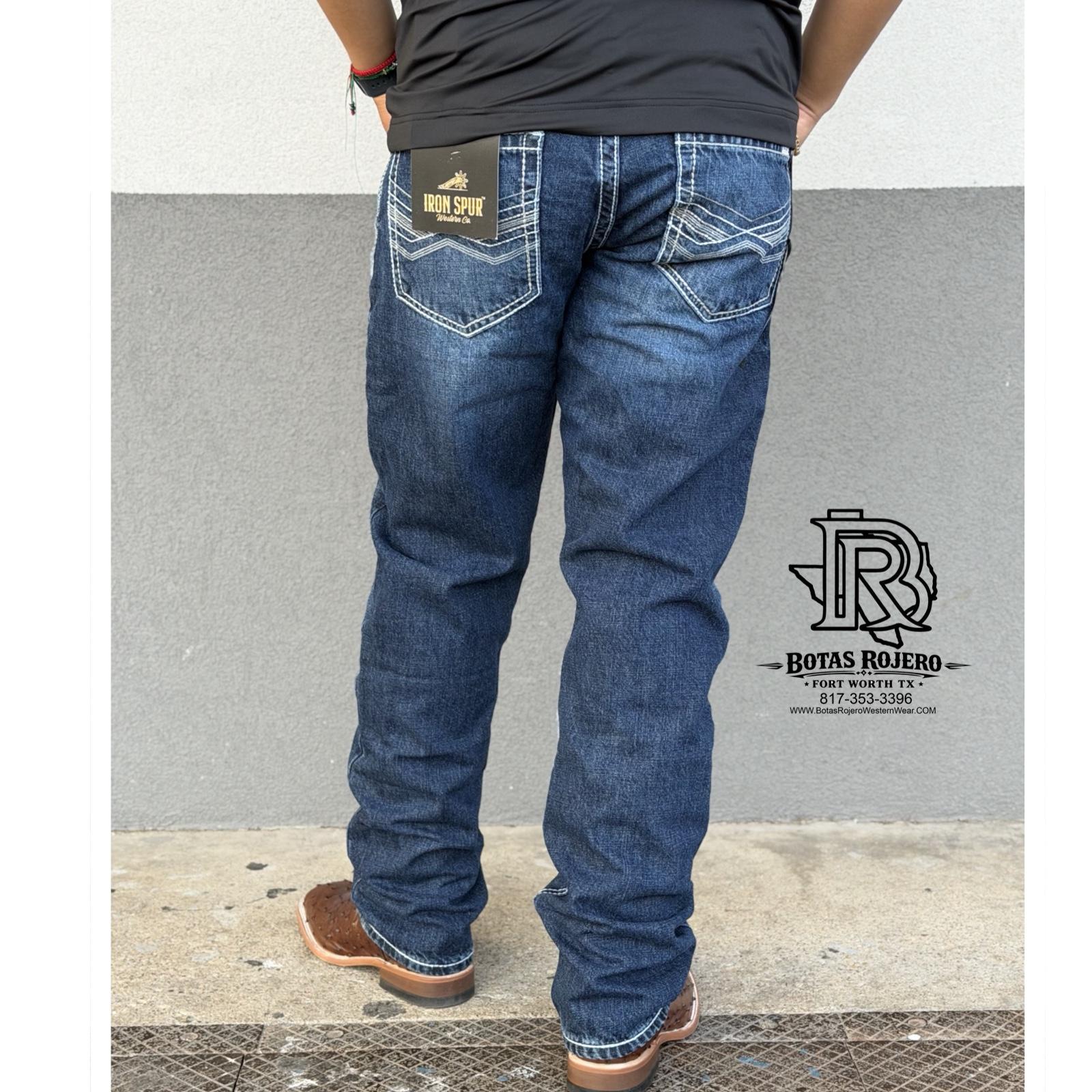 02 | STRAIGHT | DARK BLUE | IRON SPUR | MEN WESTERN JEANS