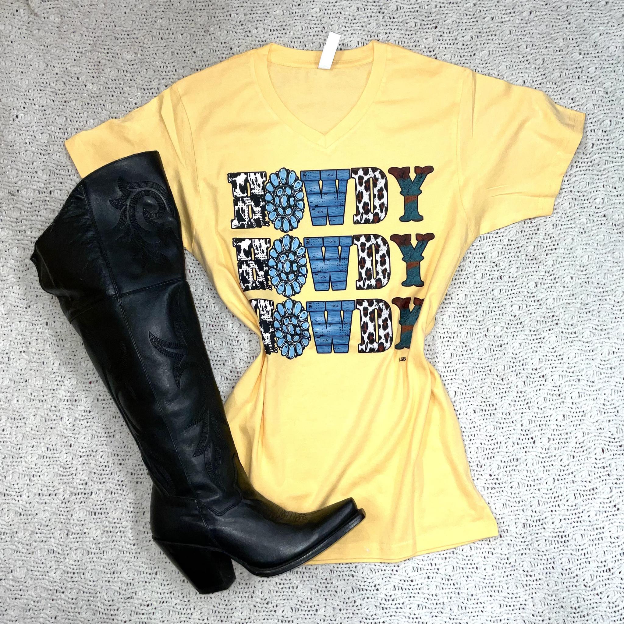 "Howdy" yellow T shirt