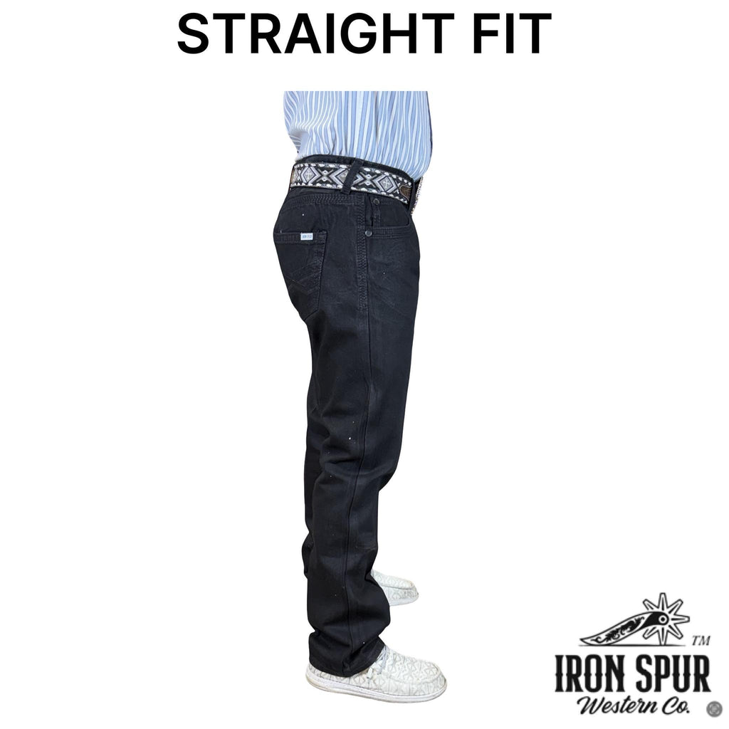 02 | STRAIGHT | BLACK | IRON SPUR | MEN WESTERN JEANS