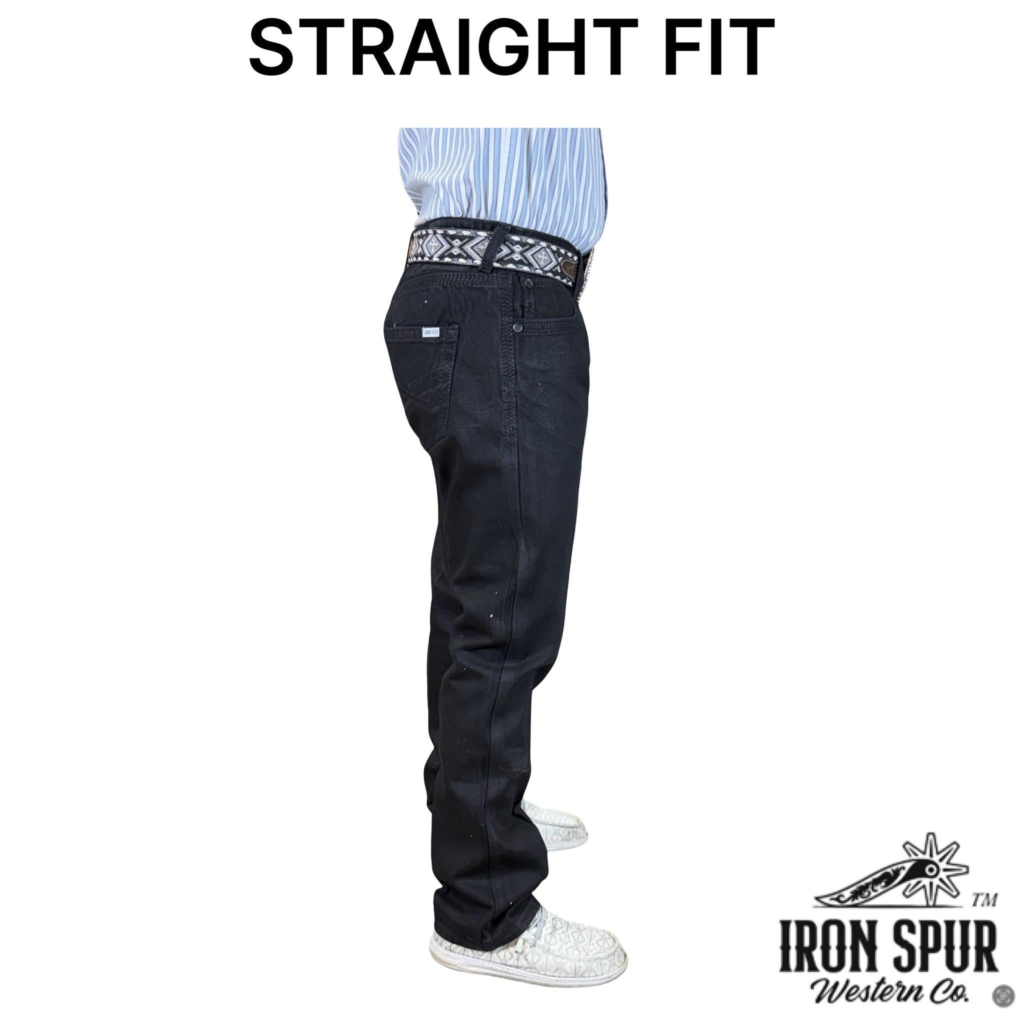 02 | STRAIGHT | BLACK | IRON SPUR | MEN WESTERN JEANS