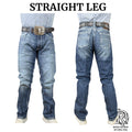 01 | STRAIGHT | MED BLUE | IRON SPUR | MEN WESTERN JEANS