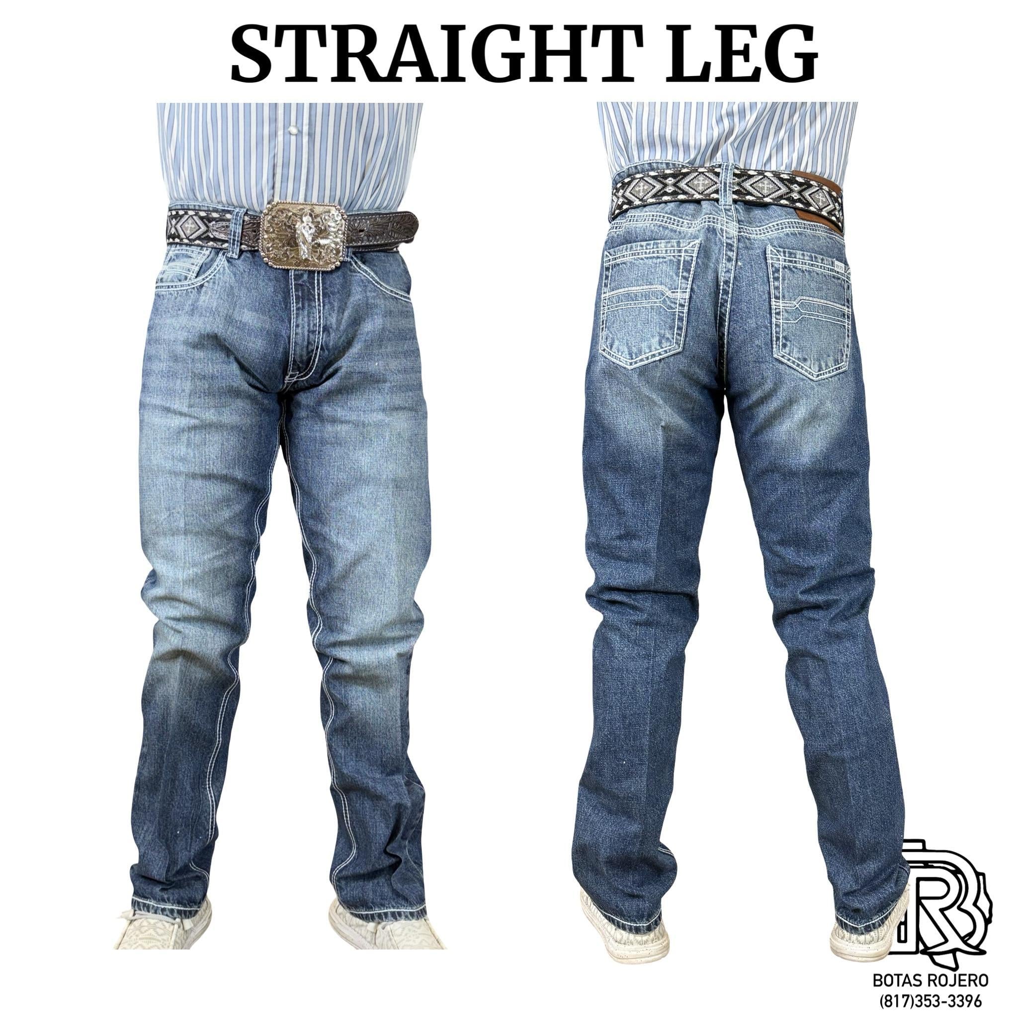 01 | STRAIGHT | MED BLUE | IRON SPUR | MEN WESTERN JEANS