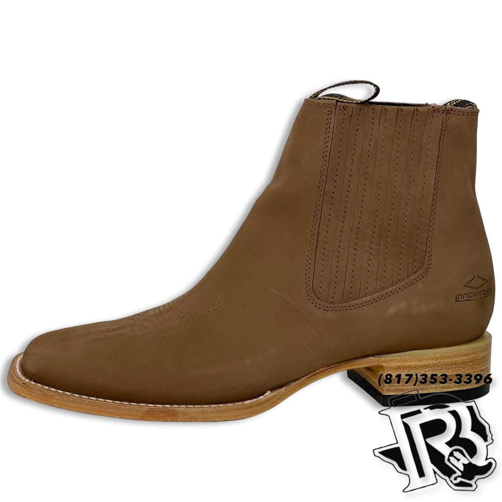 ROUGH OUT BOOTS (BOTINES) | ARENA (SAND) SQUARE TOE MEN BOOTS