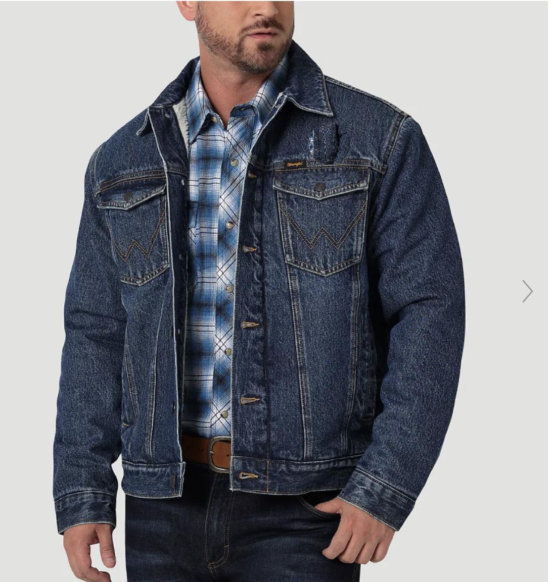 Wrangler Mens Retro Western Denim Jacket - 112335737