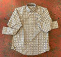 MENS long sleeve printed khaki | MTW1105532