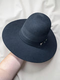 “ 4X BLACK JR “ | IRON SPUR ™️ WOOL WESTERN HAT OPEN CROWN