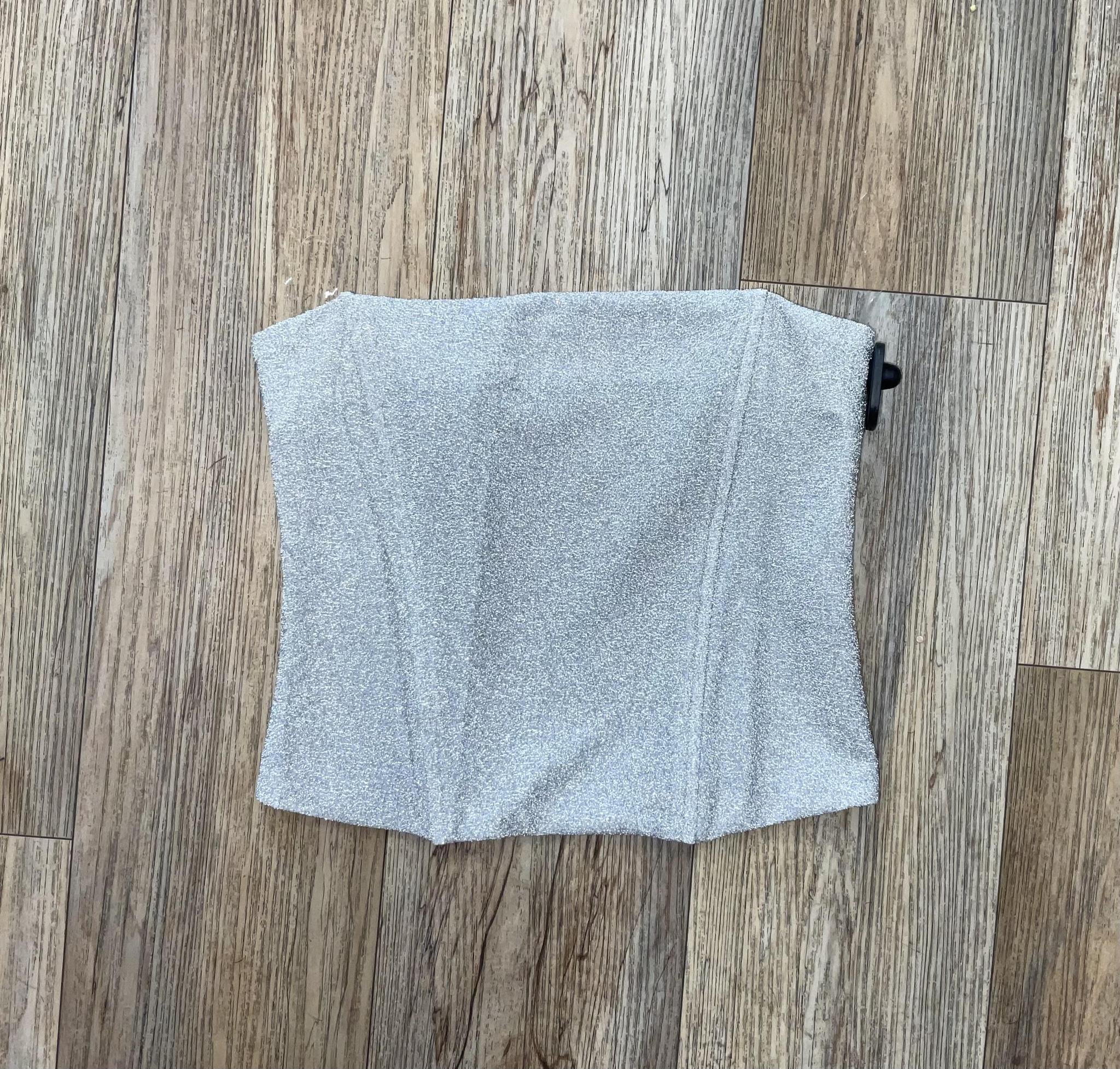 "ANA" SILVER CORSET TOP