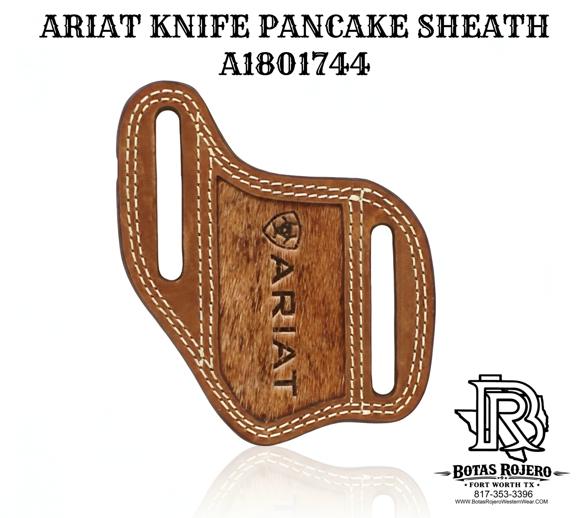 ARIAT KNIFE SHEATH | CALF HAIR MEDIUM BROWN A1801744