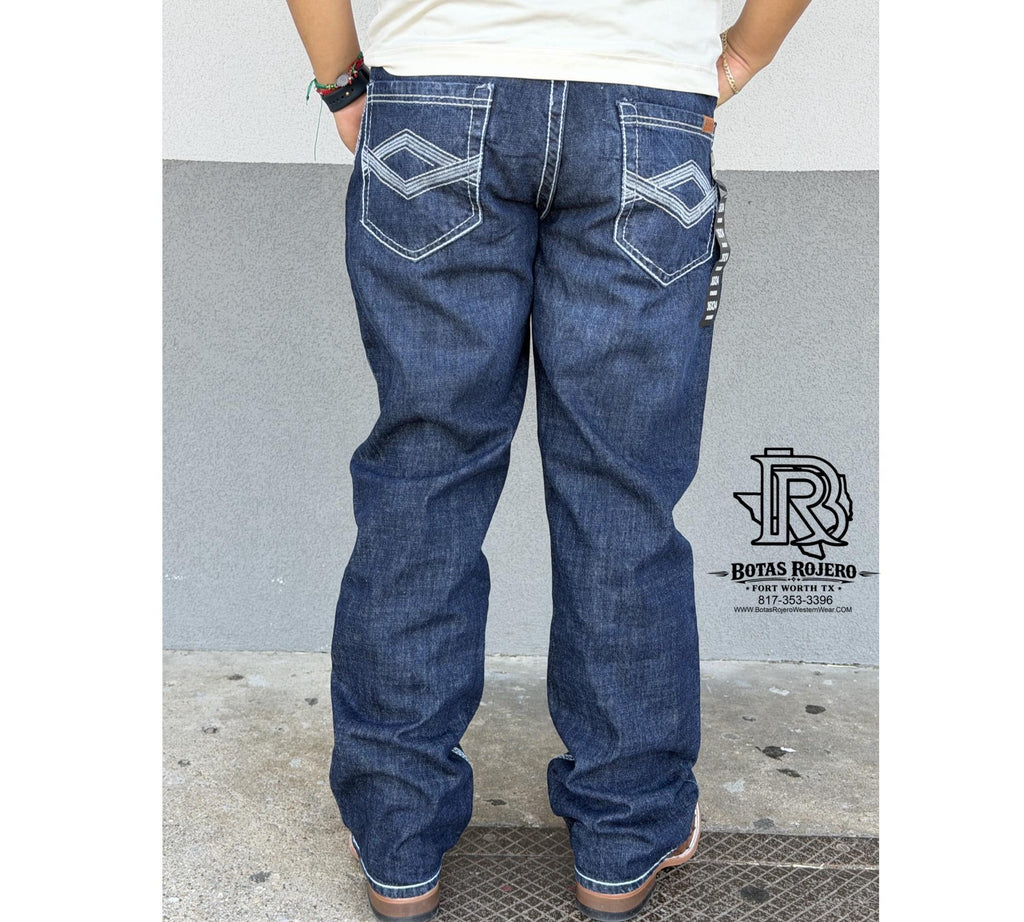 05 | Iron Spur Men’s Relaxed Boot Cut Western Jeans – Dark Blue 100% Cotton Denim