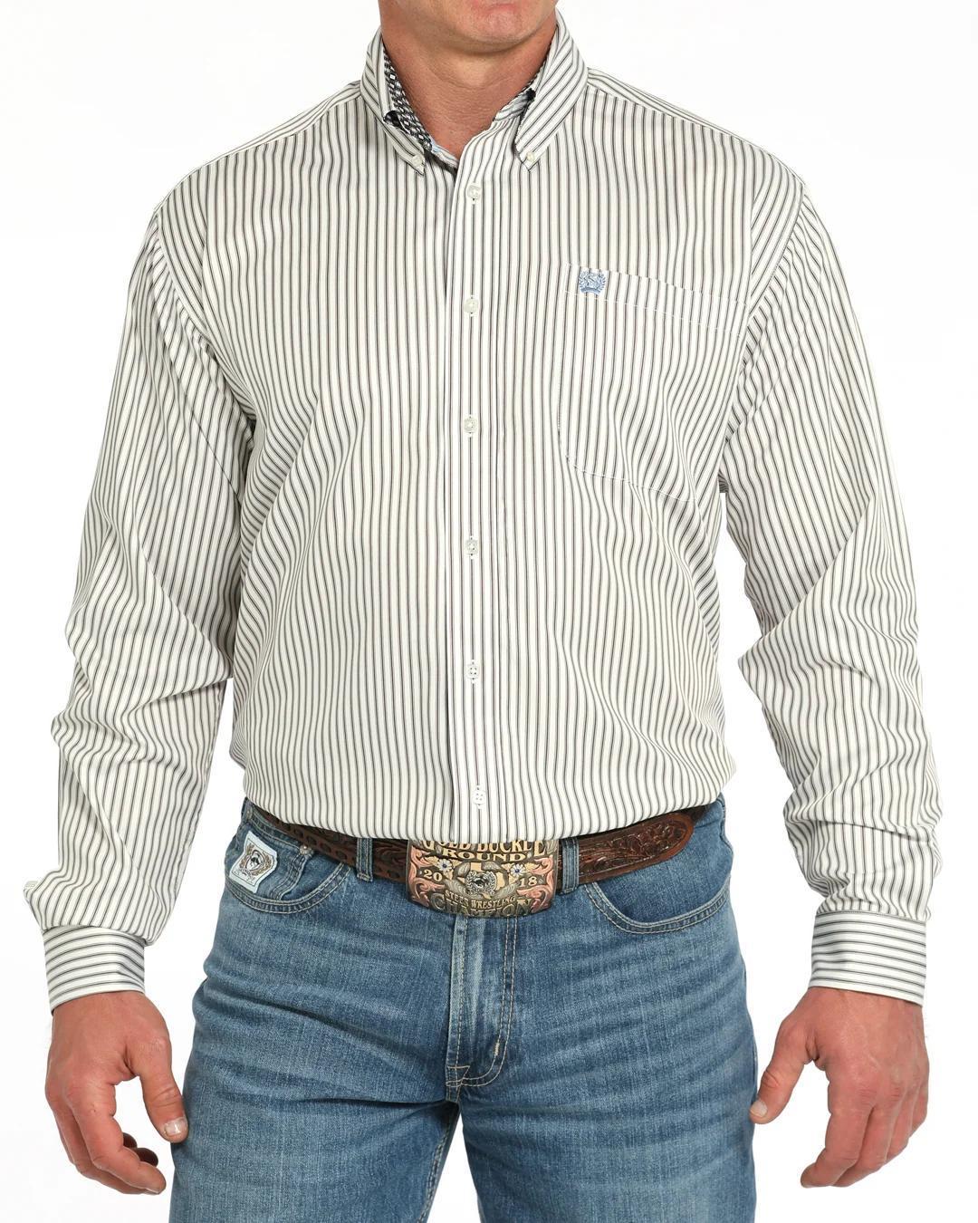 CINCH MENS LONG SLEEVE CREAM SHIRT | MTW1105952