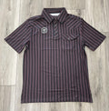 ROCK & ROLL MEN’S STRIPED WESTERN CHARCOAL VENTED POLO |BM51T09591