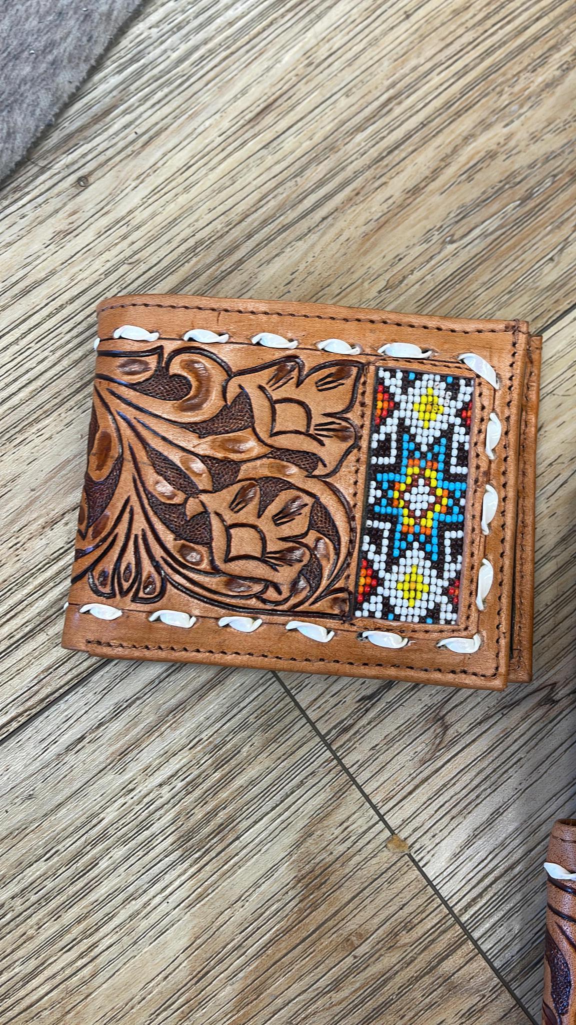 “ SHAN “ | MEN WESTERN WALLET BEADED MULTI COLOR BI FOLD