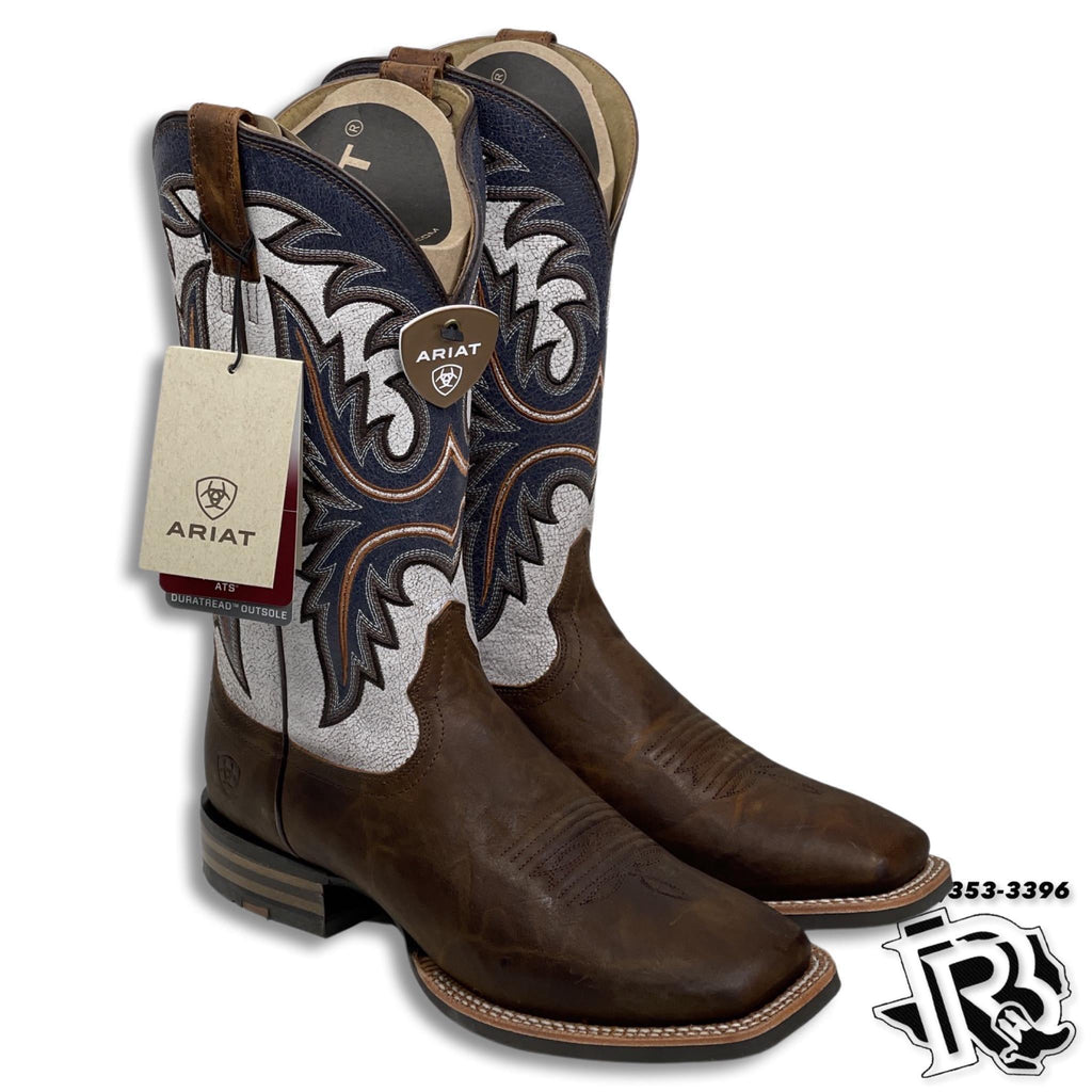 Men Boots | Square Toe Western Boots Brown Leather 10040428 Ariat boot