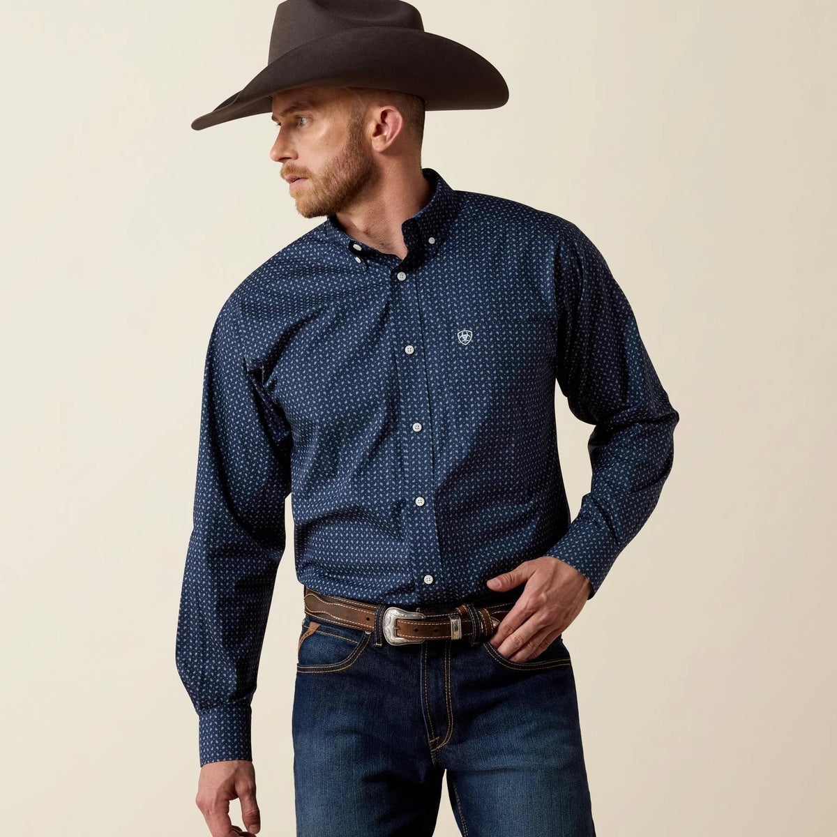 MEN'S ARIAT WRINKLE FREE SANFORD CLASSIC FIT LONG SLEEVE SHIRT | 10080709