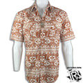 MEN SHIRT | AZTEC RUST SHORT SLEEVE SHIRT (R1S3281)