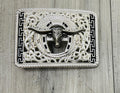 ‘’SILVER LONGHORN’’ MEN’S BUCKLE