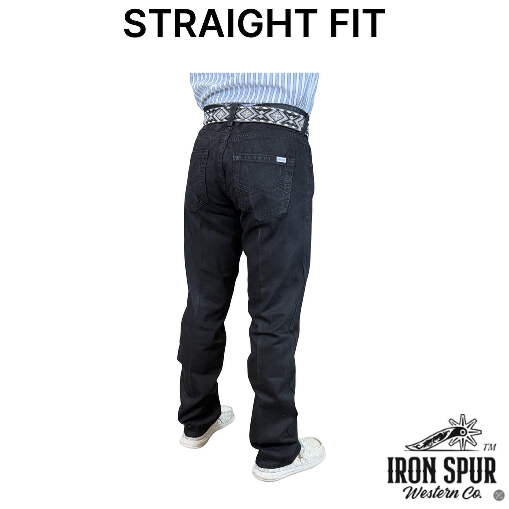 02 | STRAIGHT | BLACK | IRON SPUR | MEN WESTERN JEANS