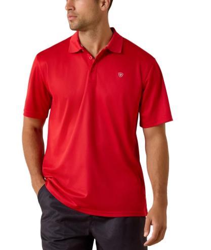 Ariat Men's TEK Scarlet Red Polo Shirt |10071431