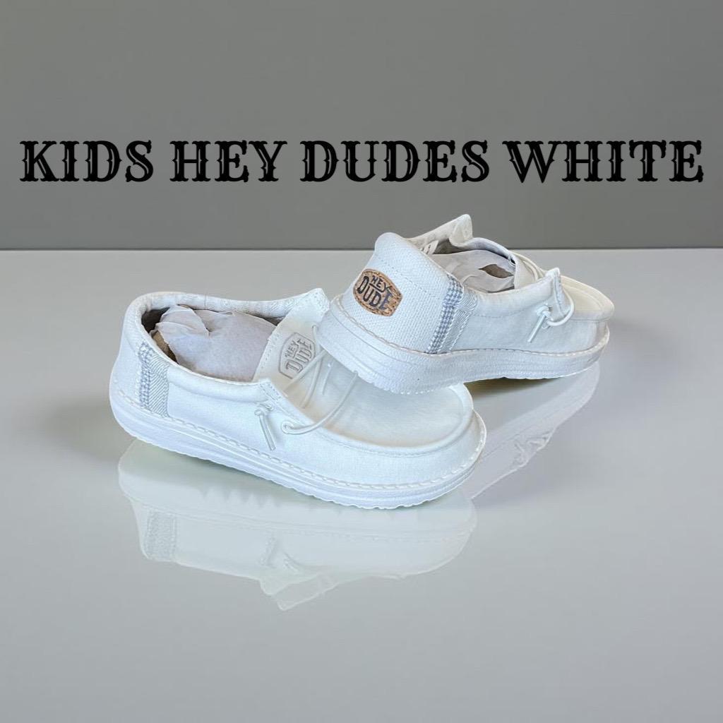 Hey Dude Wally Youth Break Stitch White | 40310-100