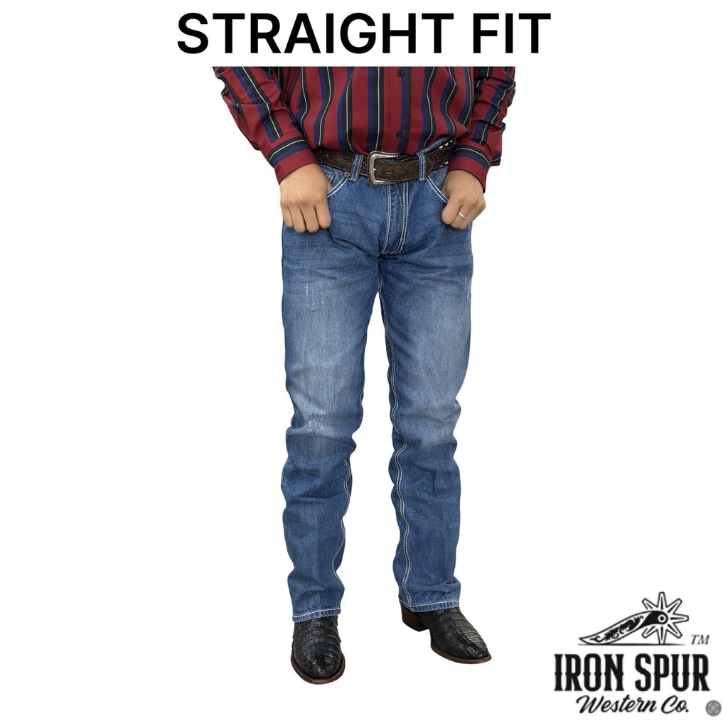 01 | STRAIGHT | LIGHT BLUE | IRON SPUR | MEN WESTERN JEANS