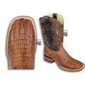 ORIGNAL -CAIMAN TAIL COGNAC | MEN’S SQUARE TOE BOOTS ARANGO