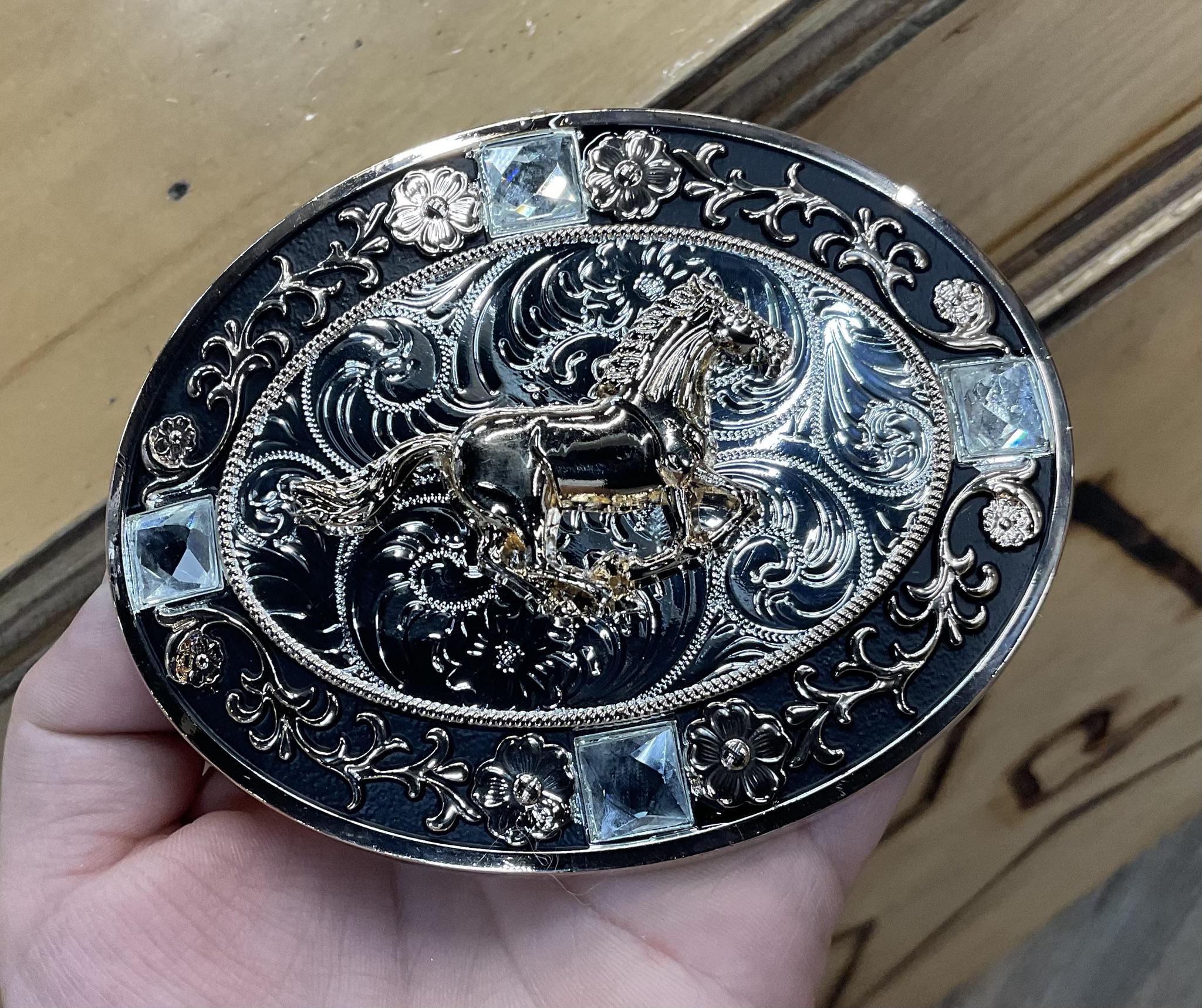 ‘’JOE ’’  OVAL COWBOY PRAY BUCKLE