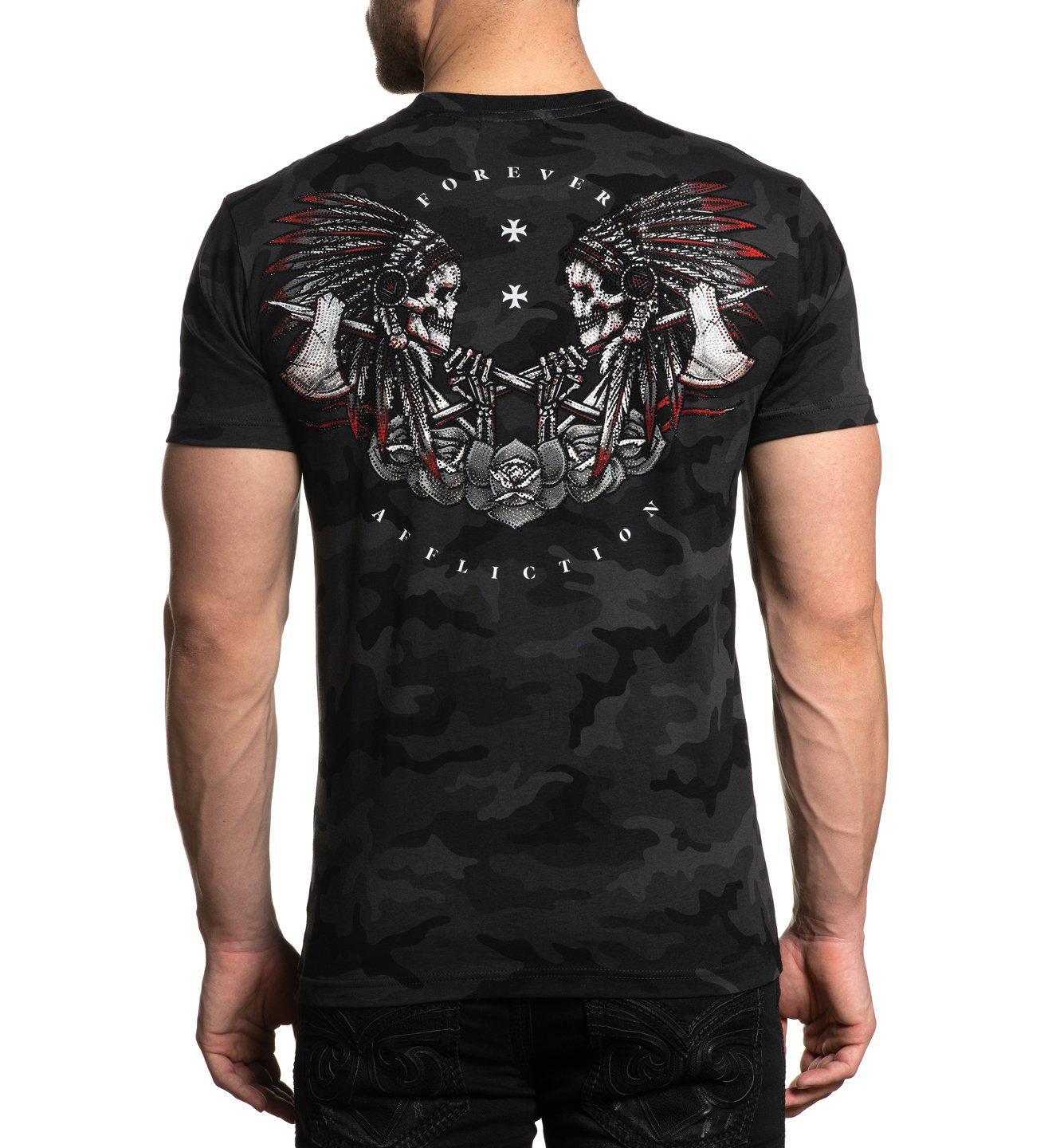 AFFLICTION JAGUAR GOD SHORT SLEEVE SHIRT A22775