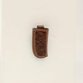 KNIFE SHEATH PIERCED BUCK LACE EDGE BROWN 1805808