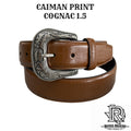 “ CRUZ “ | CAIMAN COGNAC PRINT 1.5 INCH WIDE