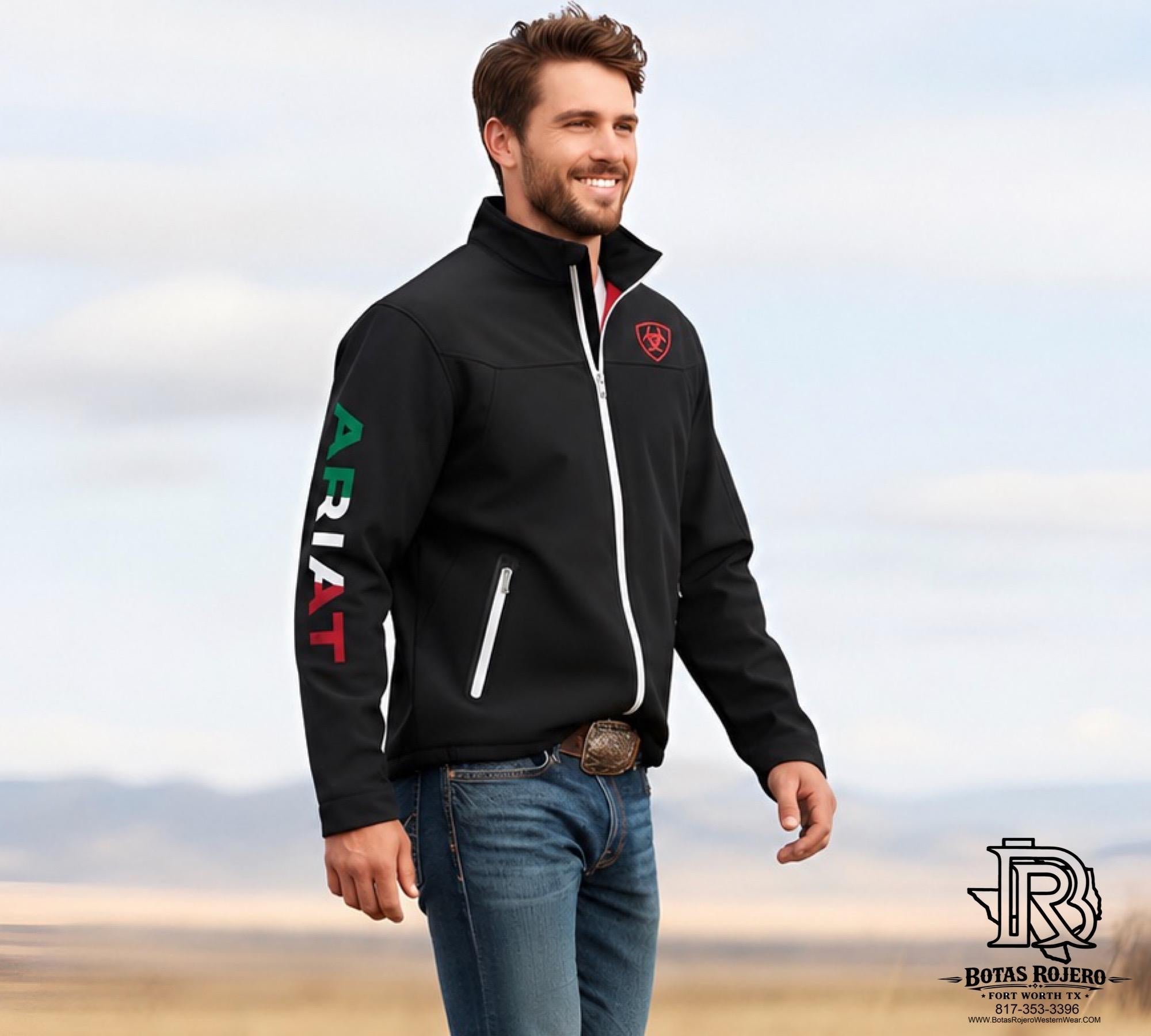 ARIAT | MENS SOFTSHELL MEXICO LOGO WESTERN  JACKET 10039009