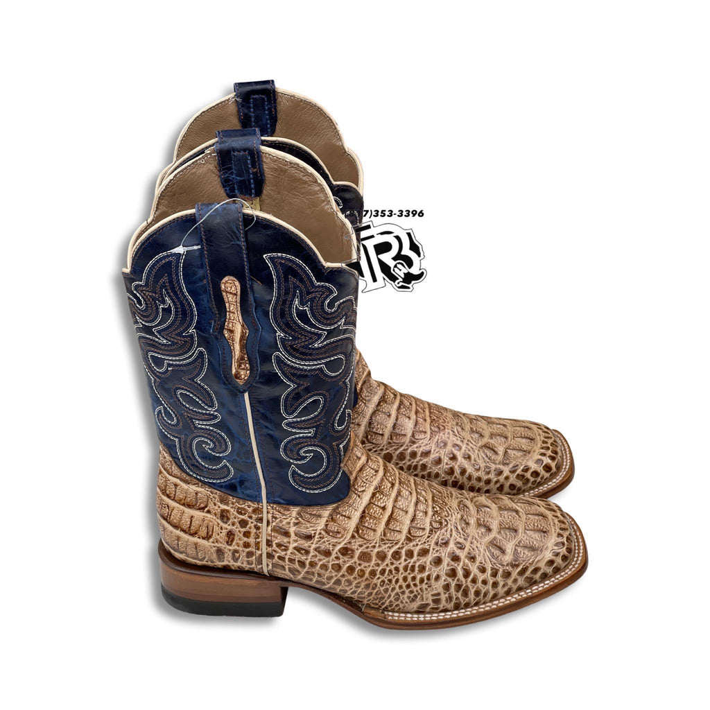 -CAIMAN HORNBACK ORIX PRINT | MEN WESTERN SQUARE TOE BOOTS