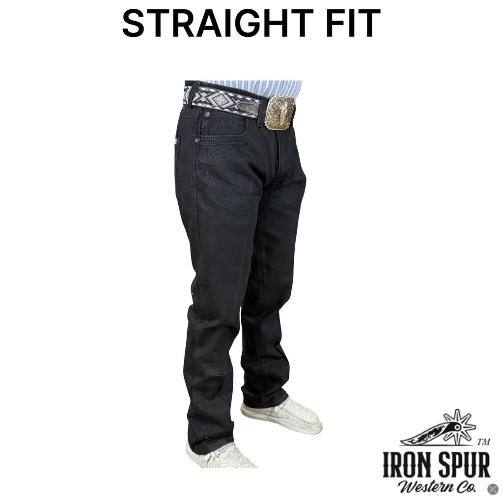02 | STRAIGHT | BLACK | IRON SPUR | MEN WESTERN JEANS
