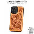 “ ANDERSON “ | Leather Tooled Western Phone Case for iPhone 15 Pro Max