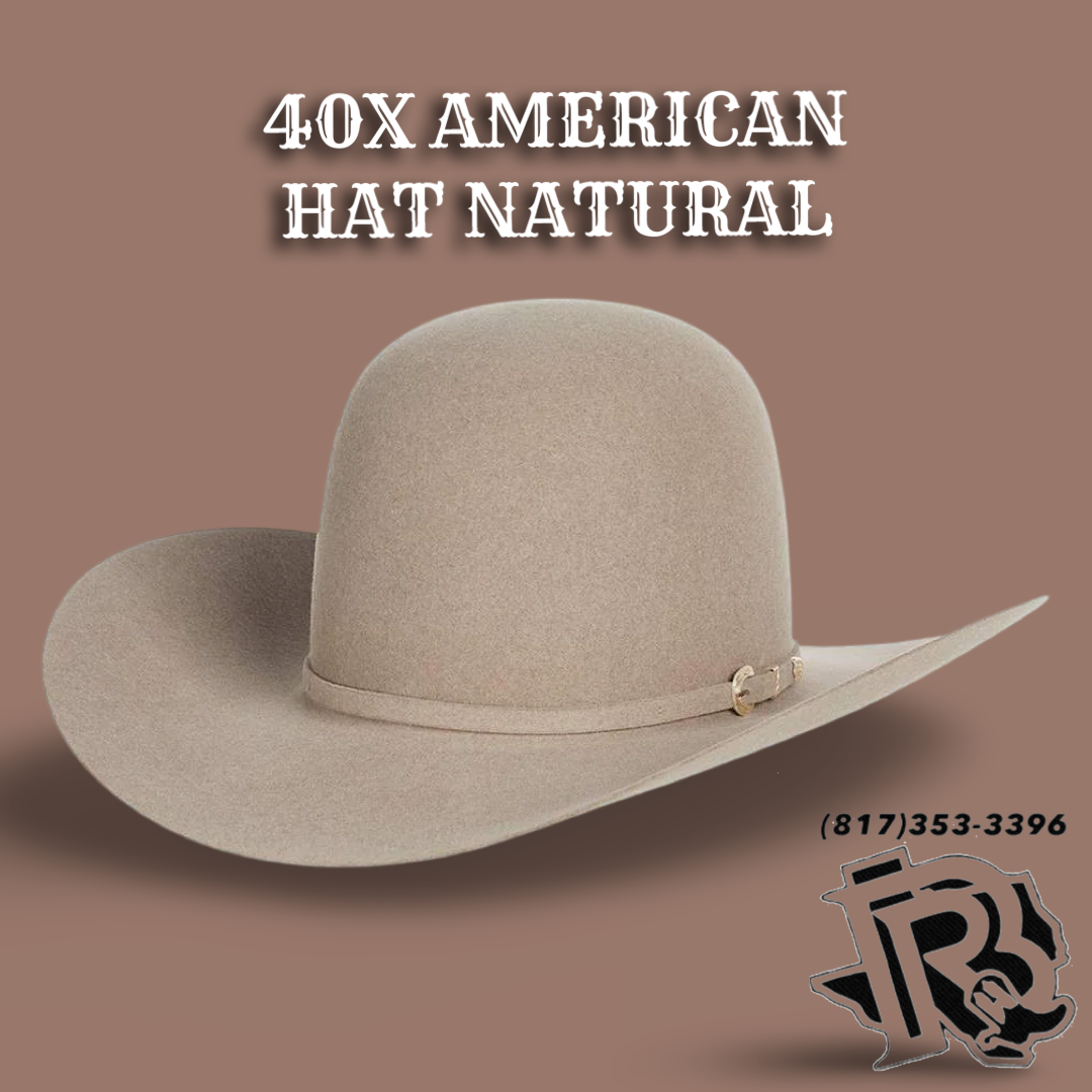 40X NATURAL | AMERICAN HAT COWBOY FELT HAT