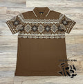 ‘’Erick’’ Platini mens Brown polo shirt