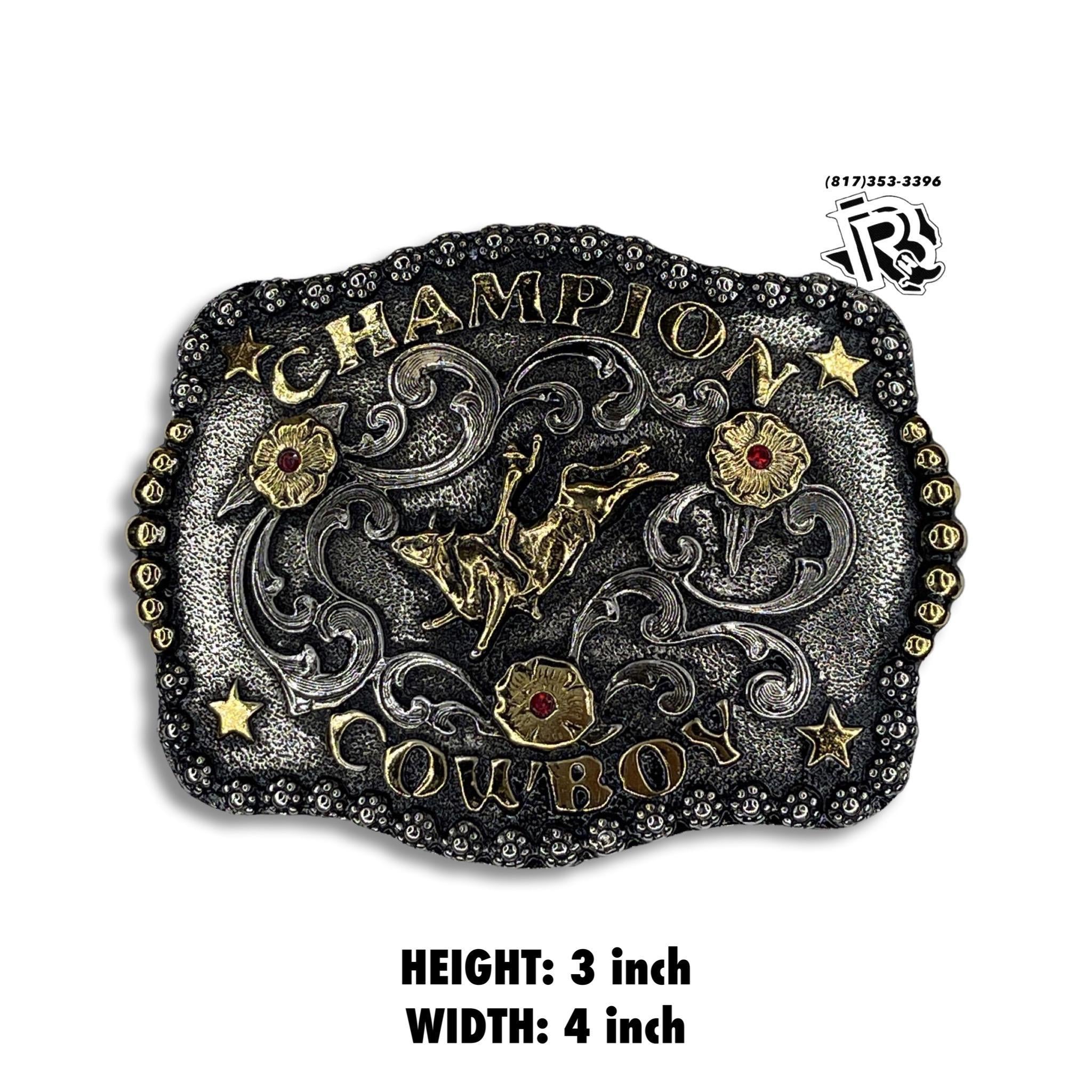 “ Champion Red “ | MEN WESTERN BELT BUCKLE SQUARE