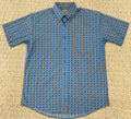 MENS short sleeve blue print cinch | MTW1111423