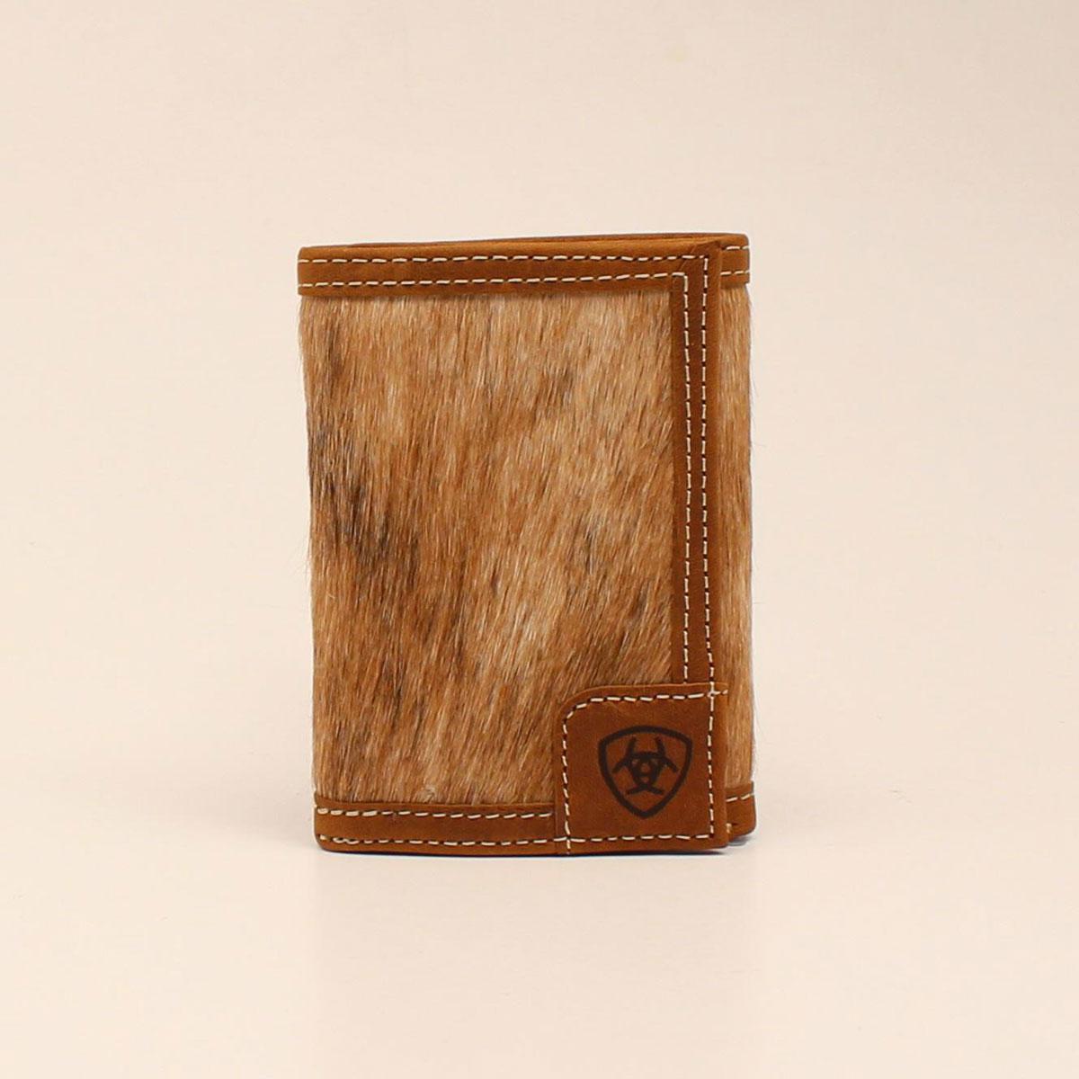 ARIAT TRIFOLD CALF HAIR MEDIUM BROWN A3544044