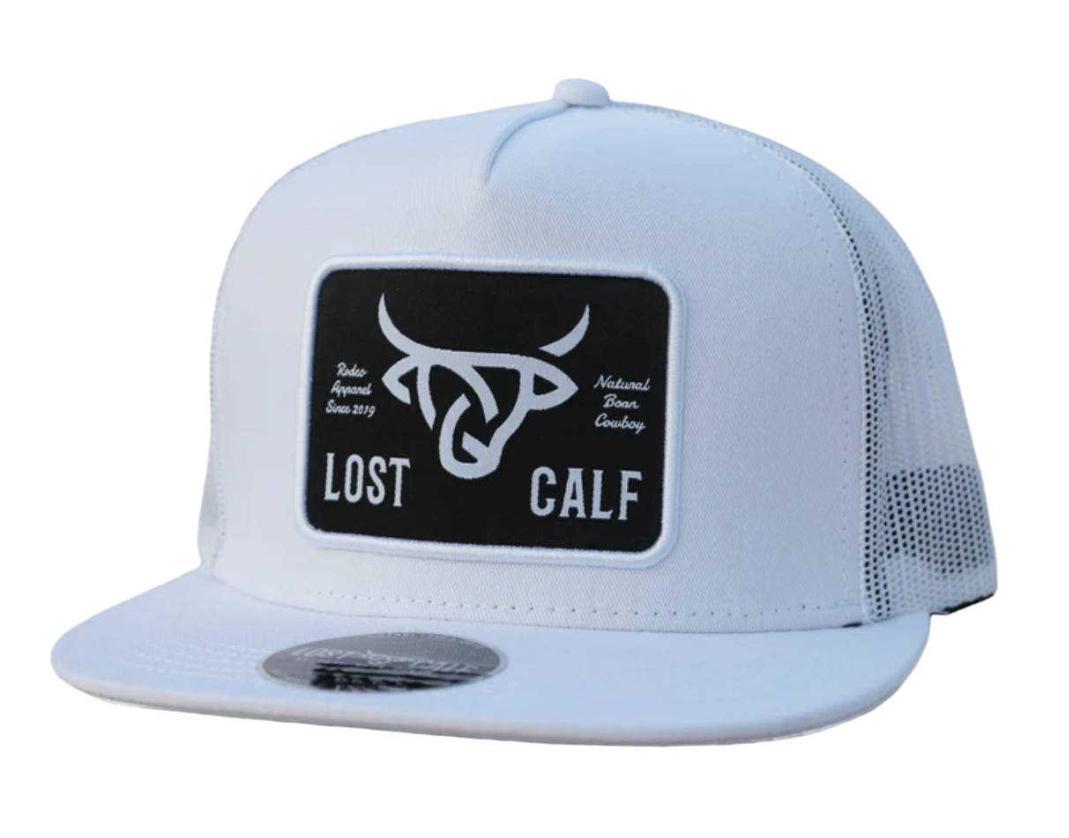 ‘’ETHAN’’ MEN’S WHITE/BLACK CAP LOST CALF | LCF00061