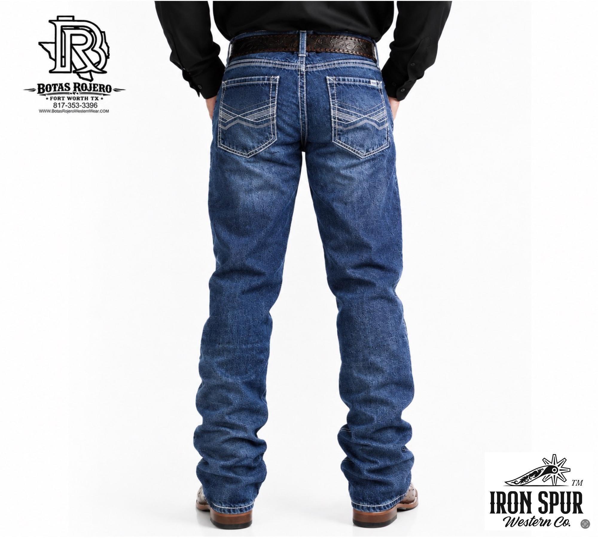 02 | STRAIGHT | DARK BLUE | IRON SPUR | MEN WESTERN JEANS